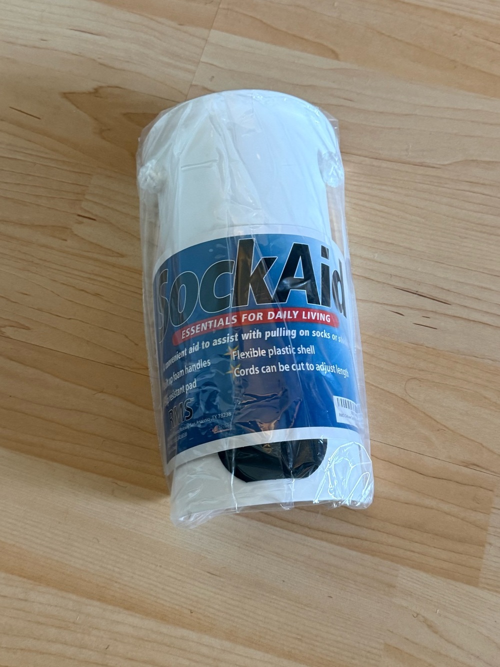 SockAid Sock Donning Aid - White with Blue Label